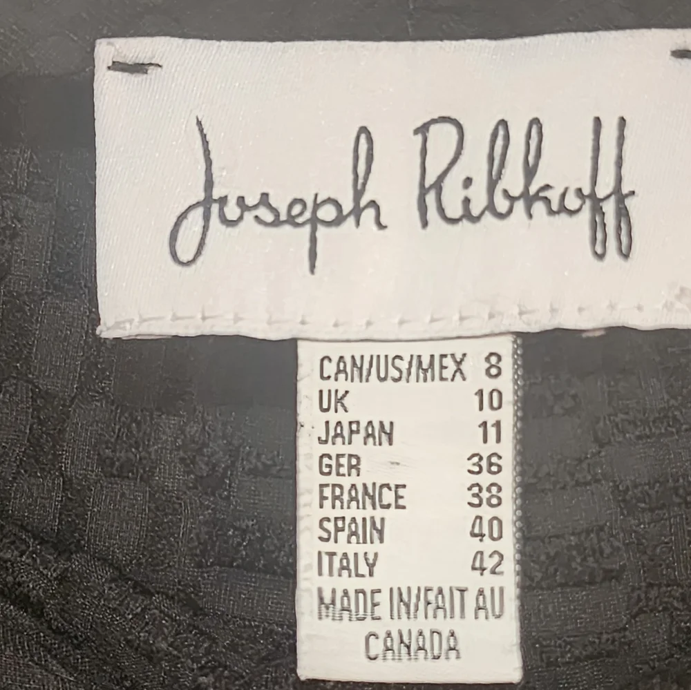 Joseph Ribkoff Jacquard Pants Size 8 Black Charcoal Front Zip No Pockets VGUC - Picture 7 of 11